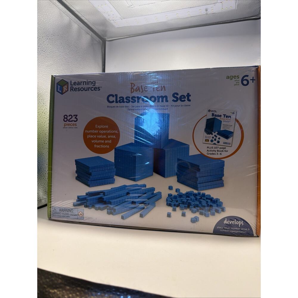 Learning Resources Brights Base Ten Classroom Set, 20-25 Students, 823 Piece Set